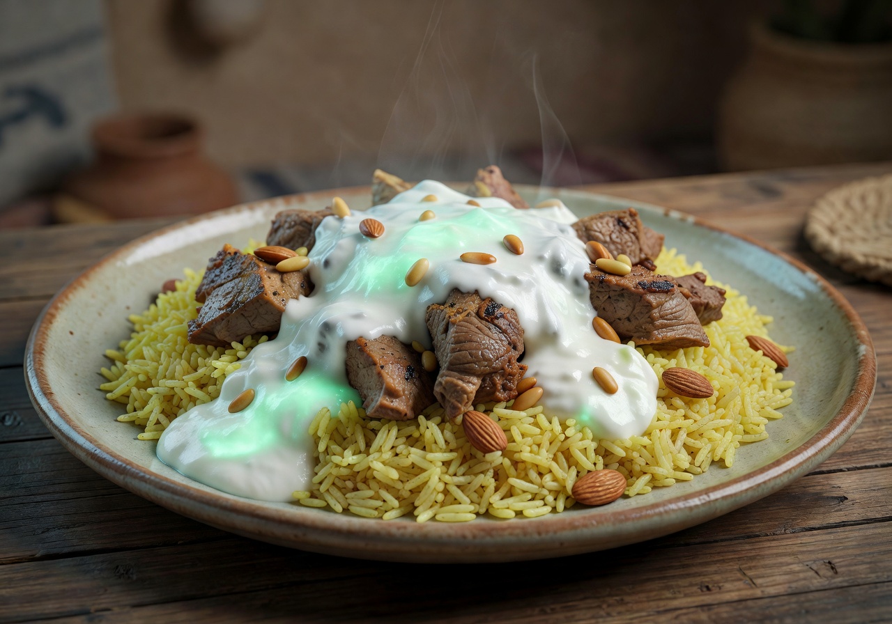 طبق المنسف الأردني التقليدي